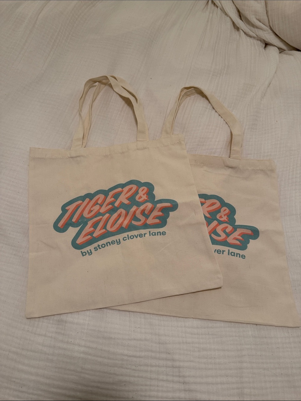 Tiger & Eloise Cream Canvas Tote Bag by Stoney Clover Lane Lot 2